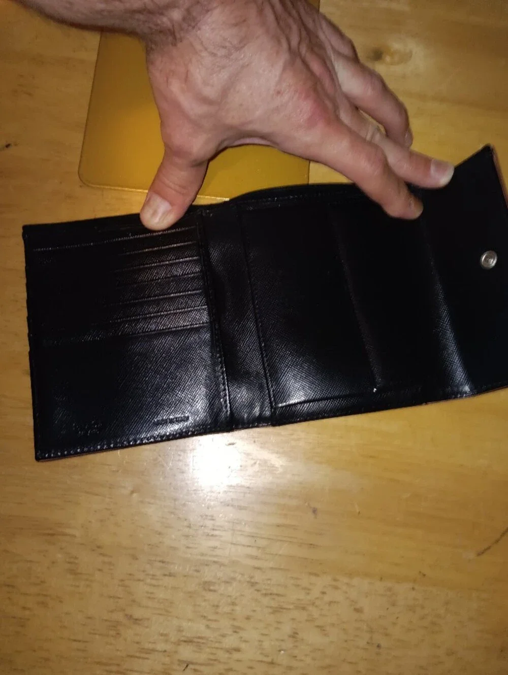 Prada Pink Leather Tessuto Snap Wallet